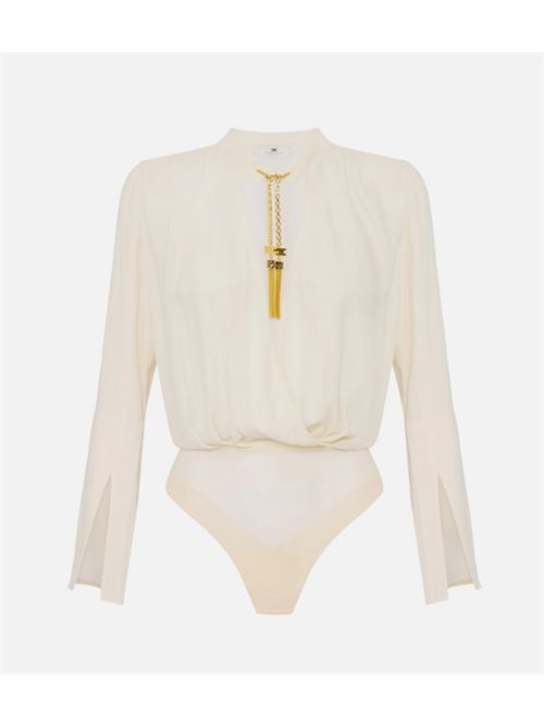 BODY CON DETTAGLI GIOIELLO ELISABETTA FRANCHI | CB00557E2DZ9 Milk